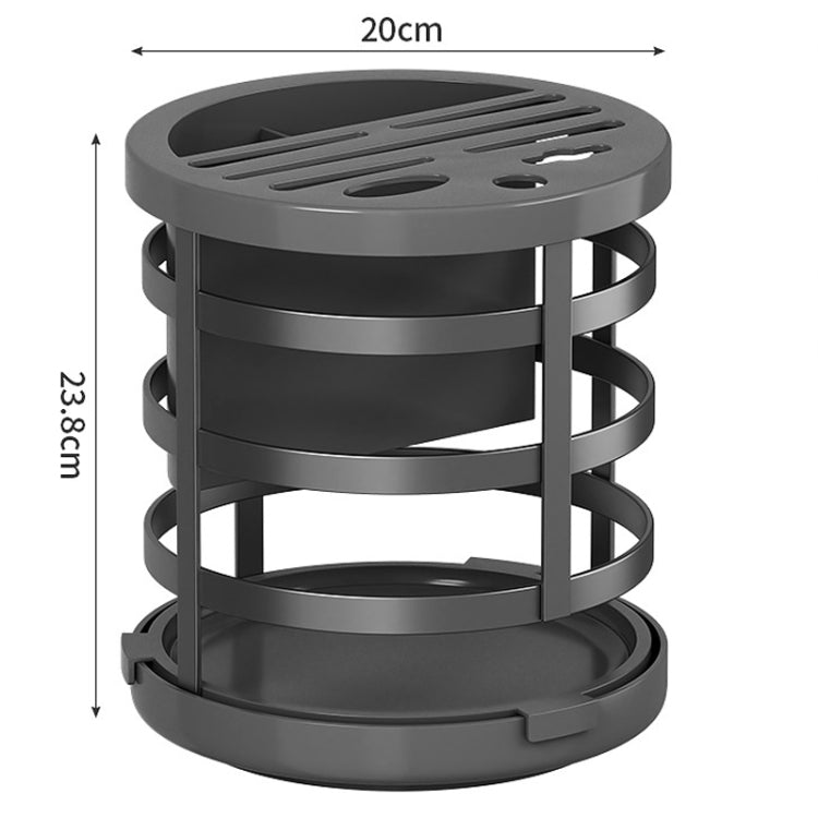 Organizador de facas espesso para casa, cilindro para pauzinhos, prateleira de drenagem para bancada de cozinha, fixo (branco), fixo (preto), fixo (creme), rotativo (branco), rotativo (preto), rotativo (creme)