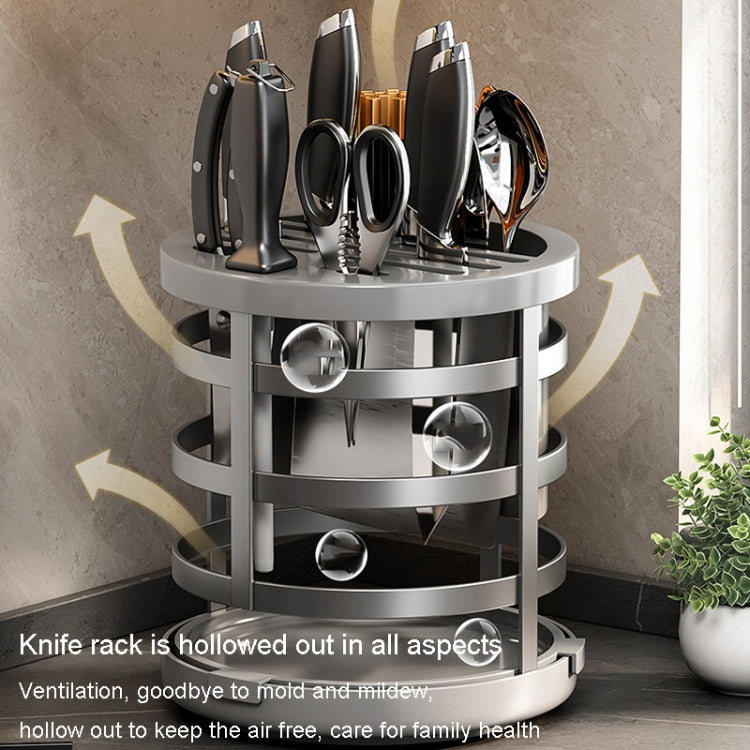 Organizador de facas espesso para casa, cilindro para pauzinhos, prateleira de drenagem para bancada de cozinha, fixo (branco), fixo (preto), fixo (creme), rotativo (branco), rotativo (preto), rotativo (creme)