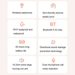JS911 OWS Ear-mounted Dual-mic Call Noise Reduction LED Digital Display Bluetooth Earphones