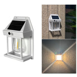 Solar Outdoor Tungsten Wall Light 3 Modes Body Sensing Waterproof Garden Villa Night Light, Regular Black, Regular White, Large Black, Large white
