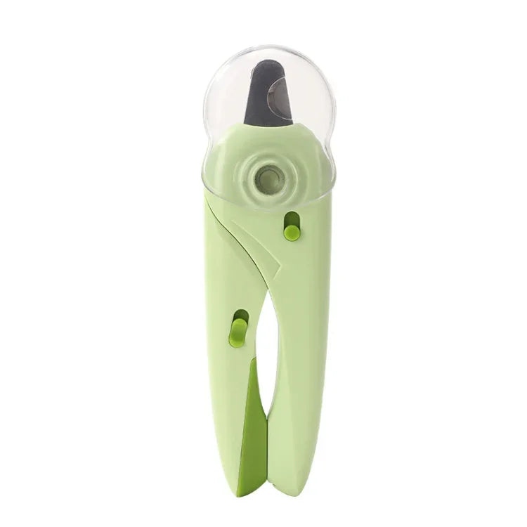 Cortador de Unhas para Animais com LED, Cortador de Unhas para Cão e Gato com Polidor de Unhas, Branco, Verde