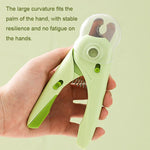 Cortador de Unhas para Animais com LED, Cortador de Unhas para Cão e Gato com Polidor de Unhas, Branco, Verde