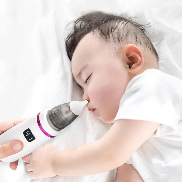 Aspirador Nasal Elétrico para Bebé com Carregamento USB para Limpeza de Muco