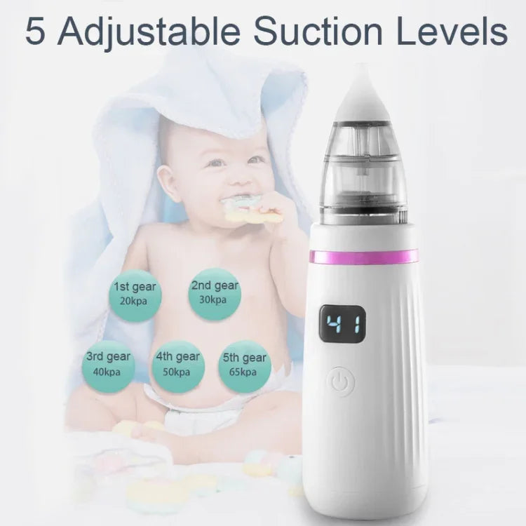 Aspirador Nasal Elétrico para Bebé com Carregamento USB para Limpeza de Muco