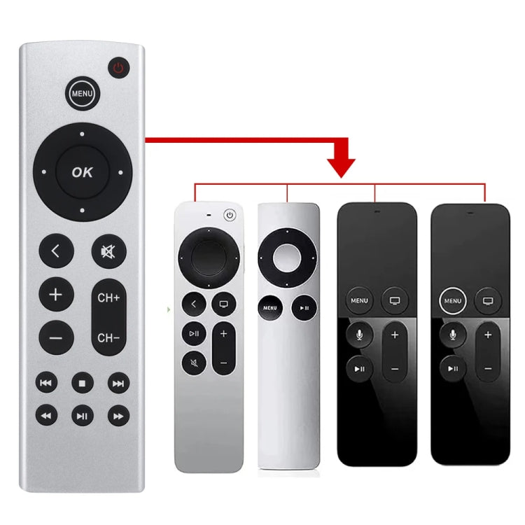 Para Comando Apple TV 4K / HD A2169 A1842 A1625 Sem Voz, Estilo Normal