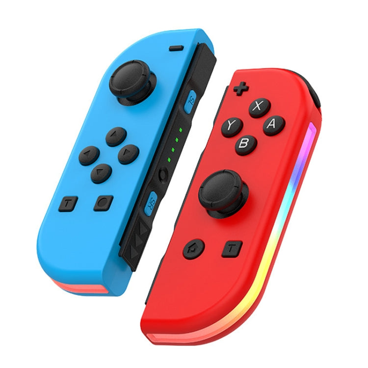 Comando de Jogo JOY-02 com Pegas Esquerda e Direita e Luzes RGB, Gamepad Bluetooth para Switch / Switch OLED / Switch Pro / Switch Lite / Switch Joycon, Azul Vermelho, Verde Azul, Branco