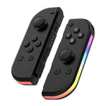 Comando de Jogo JOY-02 com Pegas Esquerda e Direita, Luzes RGB, Bluetooth para Switch / Switch OLED / Switch Pro / Switch Lite / Switch Joycon, Preto, Cinzento