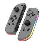 Comando de Jogo JOY-02 com Pegas Esquerda e Direita, Luzes RGB, Bluetooth para Switch / Switch OLED / Switch Pro / Switch Lite / Switch Joycon, Preto, Cinzento