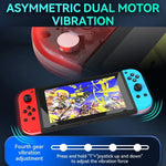 Comando de Jogo JOY-02 com Pegas Esquerda e Direita, Luzes RGB, Bluetooth para Switch / Switch OLED / Switch Pro / Switch Lite / Switch Joycon, Preto, Cinzento