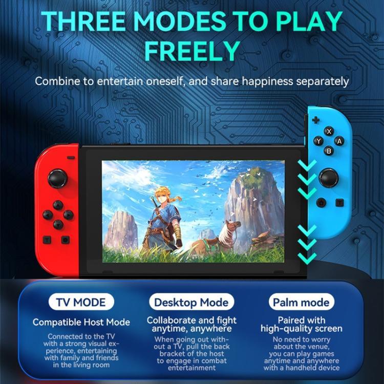 Comando de Jogo JOY-02 com Pegas Esquerda e Direita, Luzes RGB, Bluetooth para Switch / Switch OLED / Switch Pro / Switch Lite / Switch Joycon, Preto, Cinzento