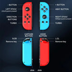 Comando de Jogo JOY-02 com Pegas Esquerda e Direita, Luzes RGB, Bluetooth para Switch / Switch OLED / Switch Pro / Switch Lite / Switch Joycon, Preto, Cinzento