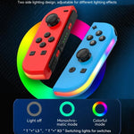 Comando de Jogo JOY-02 com Pegas Esquerda e Direita, Luzes RGB, Bluetooth para Switch / Switch OLED / Switch Pro / Switch Lite / Switch Joycon, Preto, Cinzento