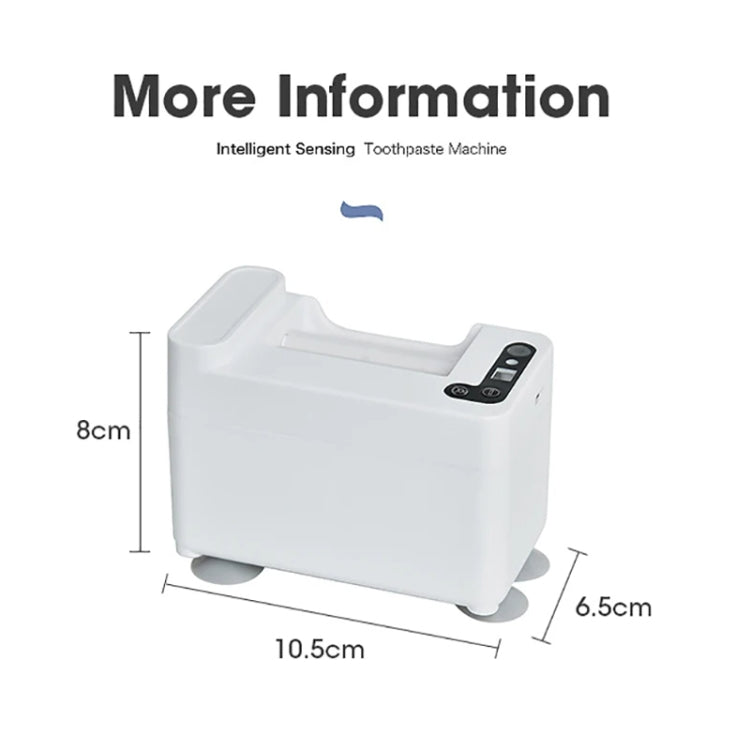 Dispenser Automático Inteligente para Pasta de Dentes com Indução, Branco a Pilhas, Branco Recarregável, Prateado a Pilhas, Prateado Recarregável