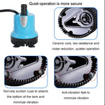 Bomba de Sucção Submersível Anti-Queimadura para Fundo de Aquário, JN-311 12W