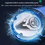 Bomba de Sucção Submersível Anti-Queimadura para Fundo de Aquário, JN-311 12W