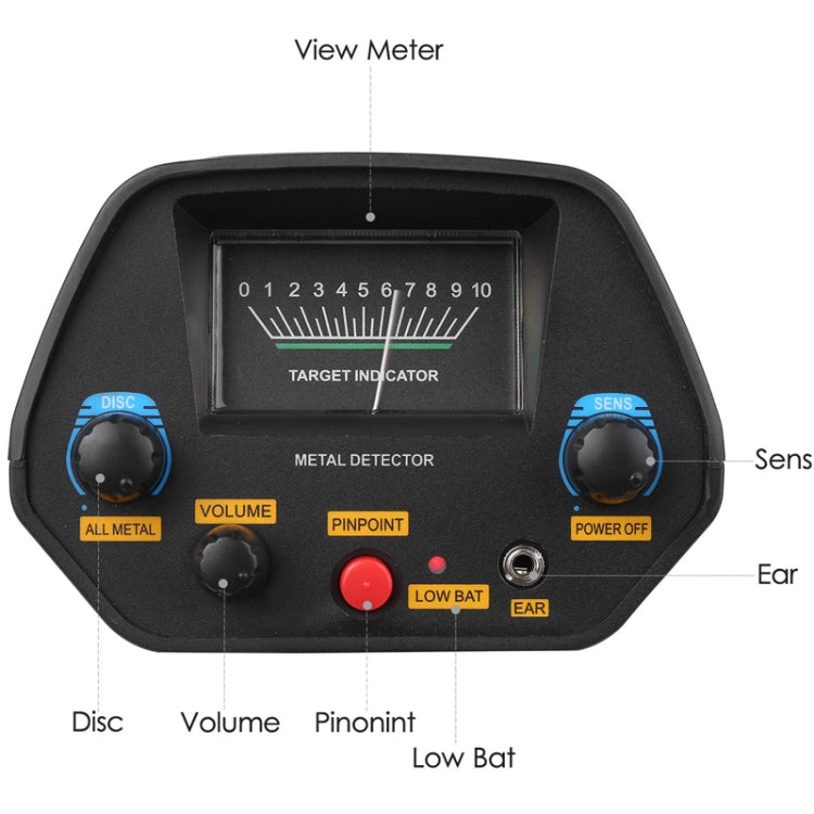 Equipamento de Detecção Metálica Subterrânea para Posicionamento Preciso e Detecção ao Ar Livre, MD4080 Preto, MD4080 Amarelo