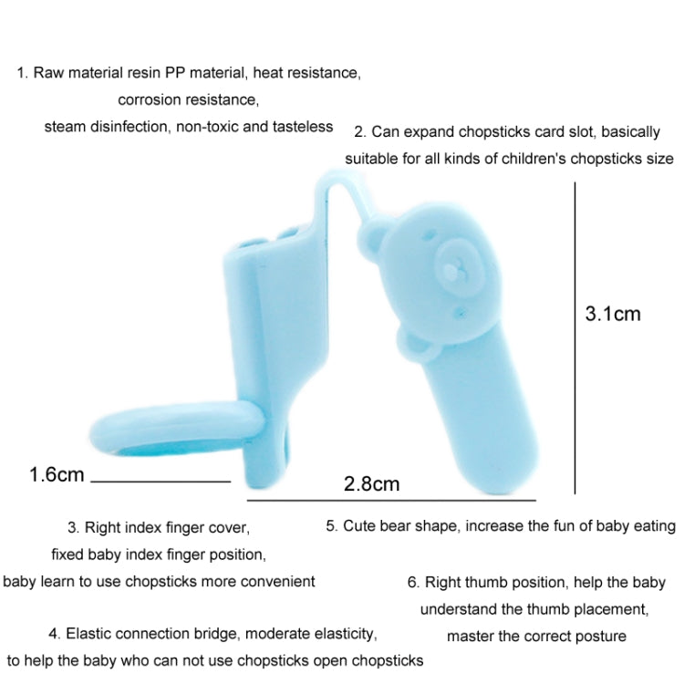 Conjunto de 3 peças de corretor de pega para pauzinhos infantis, pauzinhos de prática antiderrapantes, protetores de dedos