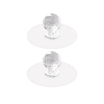 2pcs / Pacote Puxador Invisível de Ventosa para Gaveta de Armário, Acrílico Autoadesivo, Puxador de Vidro para Roupeiro