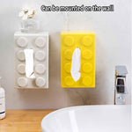 Multifunctional Cartoon Building Block Tissue Storage Box Living Room Coffee Table Decorations, Blue, Green, Red, Black, White