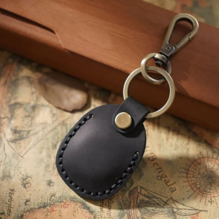 Para AirTag Capa de Couro para Localizador Cartão de Acesso com Porta-chaves