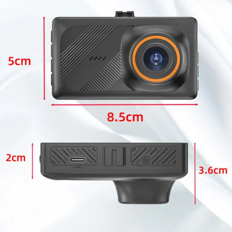 Gravador de Condução WiFi com Dupla Lente Frontal de 3 Polegadas 4K + Traseira 2K HD, A5