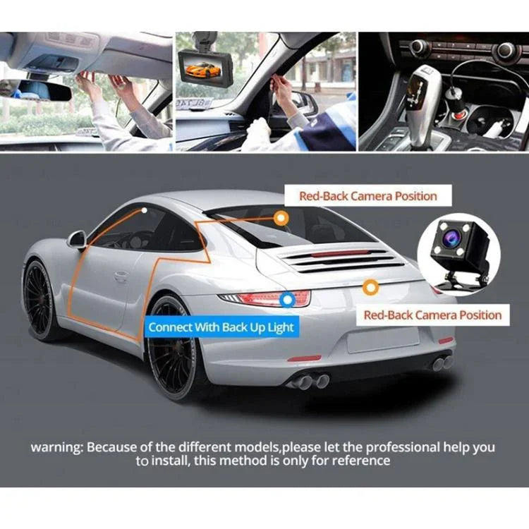 Gravador de Condução WiFi com Dupla Lente Frontal de 3 Polegadas 4K + Traseira 2K HD, A5