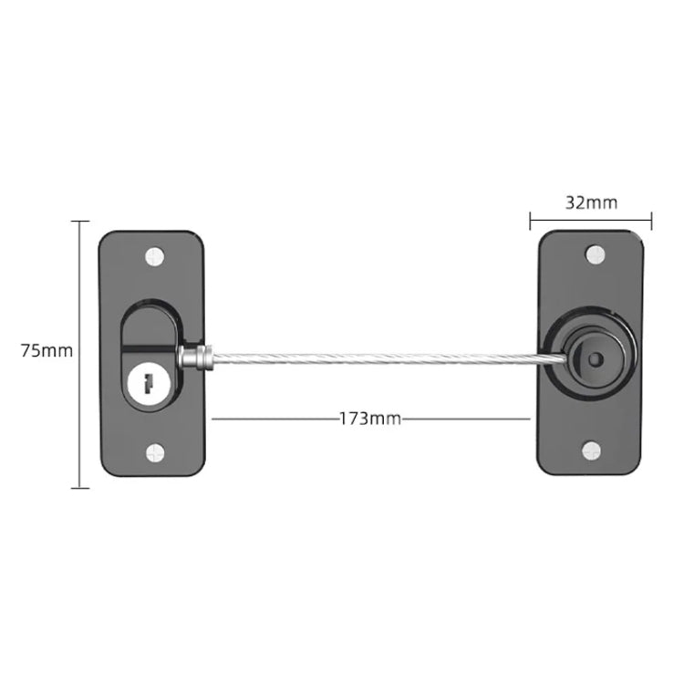 Fecho de segurança multifuncional para janelas infantis com chave, fecho para frigorífico e armário, limitador de dupla função, FQ8