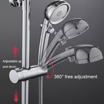Suporte de Chuveiro Ajustável com Fivela Reta, Base Elevatória para Vara de Chuveiro, Suporte para Cabeça de Chuveiro