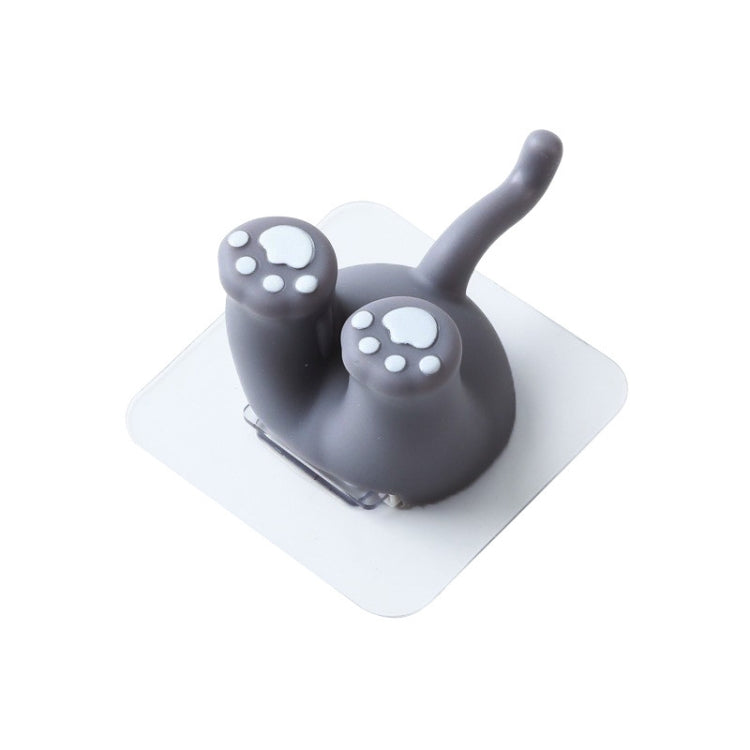 Gancho de Parede Sem Perfuração com Desenho de Animal de Desenho Animado, Suporte para Escova de Dentes para Casa de Banho, Cauda de Dinossauro, Cauda de Gato, Cauda Quadriculada, Cauda de Corgi, Cauda de Pato