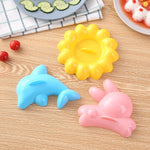 Conjunto de 4 peças de molde DIY para arroz sushi em forma de coelho e golfinho