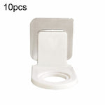 10pcs Prateleira Suspensa para Champô e Gel de Duche para Casa de Banho Sem Perfuração, Modelo Transparente, Modelo Prateado com Desenho