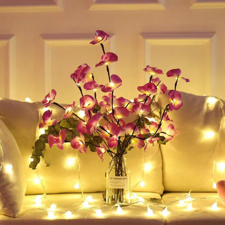 Candeeiro de Vaso com Lustre de Orquídea Borboleta para Decoração de Quarto e Sala
