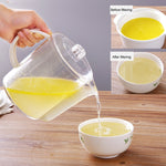 Armador de gordura para cozinha, chaleira para sopa com filtro, separador de gordura, copo filtro, 1500ml