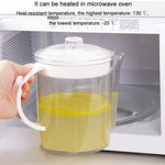 Armador de gordura para cozinha, chaleira para sopa com filtro, separador de gordura, copo filtro, 1500ml