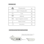 Base de Carregamento para Headset Meta Quest 3 com Luzes Dazzle, Suporte de Carregamento VR Grip, Branco, Preto