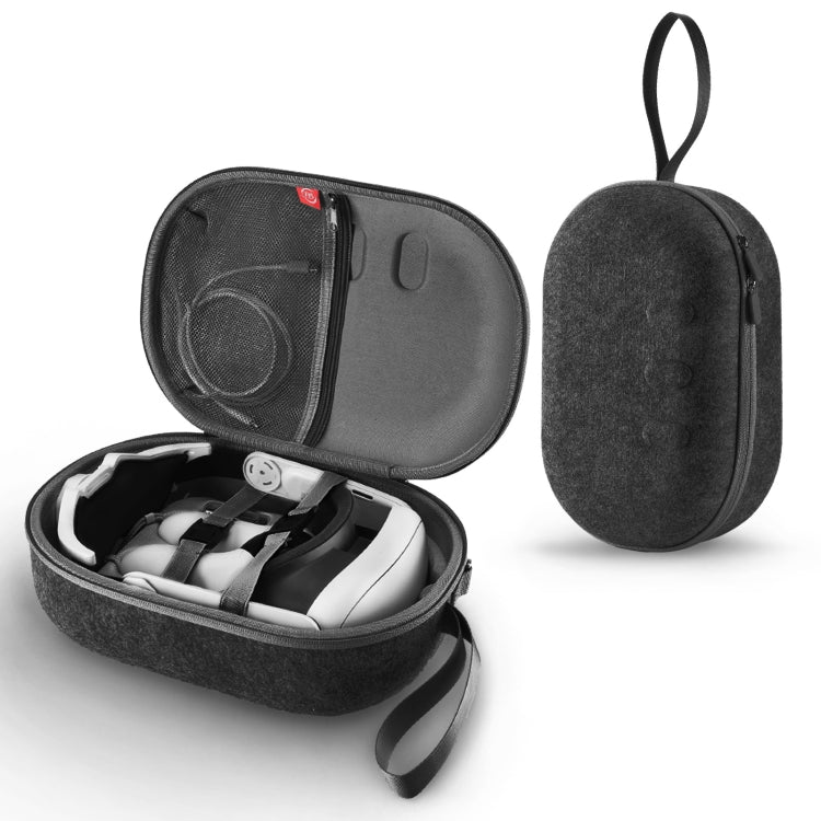 Bolsa Portátil Anti-queda e Anti-riscos JYS-MQ018 para Armazenamento de Óculos VR Apple Vision Pro / Meta Quest 3, Preto, Cinzento
