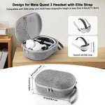 Bolsa Portátil Anti-queda e Anti-riscos JYS-MQ018 para Armazenamento de Óculos VR Apple Vision Pro / Meta Quest 3, Preto, Cinzento