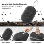 Bolsa Portátil Anti-queda e Anti-riscos JYS-MQ018 para Armazenamento de Óculos VR Apple Vision Pro / Meta Quest 3, Preto, Cinzento