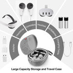 Bolsa Portátil Anti-queda e Anti-riscos JYS-MQ018 para Armazenamento de Óculos VR Apple Vision Pro / Meta Quest 3, Preto, Cinzento