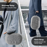 Bolsa Portátil Anti-queda e Anti-riscos JYS-MQ018 para Armazenamento de Óculos VR Apple Vision Pro / Meta Quest 3, Preto, Cinzento