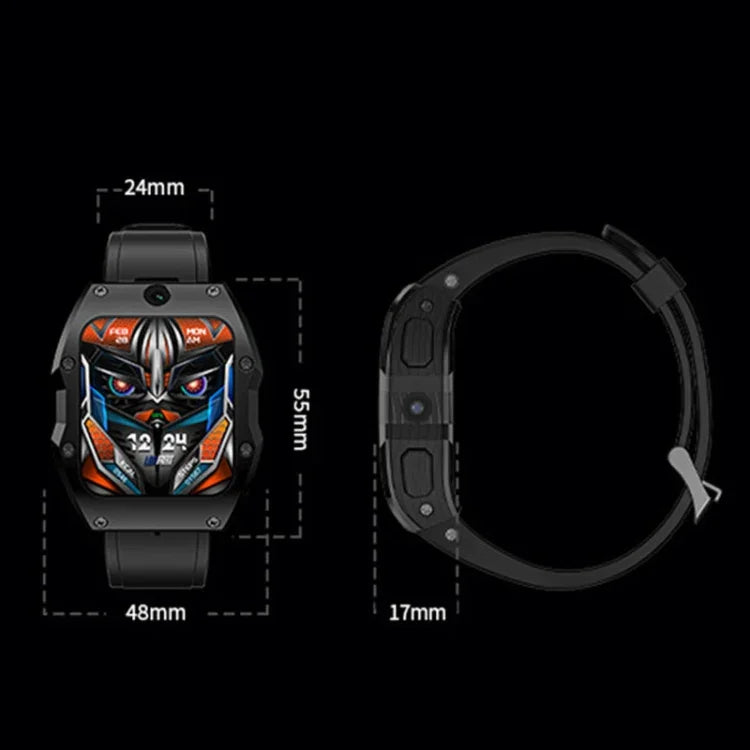 LOKMAT Appllp 3 Max Smartwatch Desportivo à Prova de Água com Ecrã de 2,02 polegadas, Cartão Plug 4G, Chamada, SOS