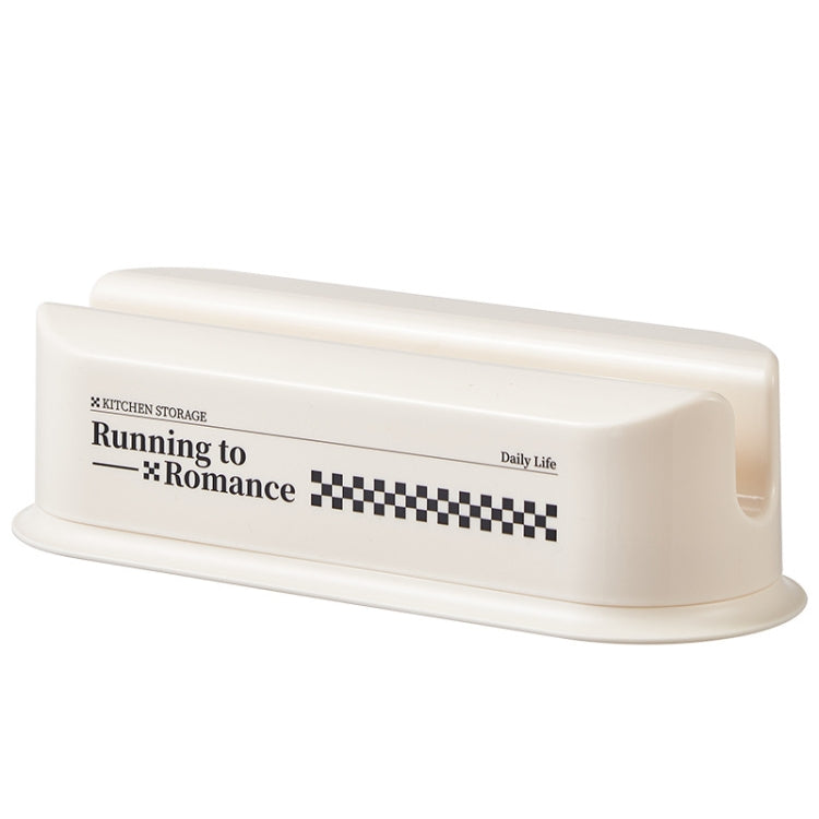 Suporte de Armazenamento de Cozinha Estilo Creme para Facas e Tábua de Cortar, Suporte para Tampa de Panela, Suporte para Facas, 2 em 1