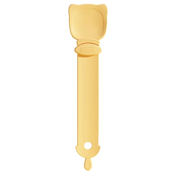 Alimentador para Gatos Espremedor de Tiras para Gatos Colher para Alimentação de Petiscos e Carne Picada, Laranja, Verde, Bege