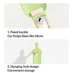 Alimentador para Gatos Espremedor de Tiras para Gatos Colher para Alimentação de Petiscos e Carne Picada, Laranja, Verde, Bege