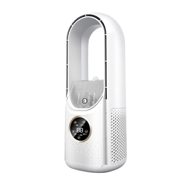 Ventoinha Elétrica de Humidificação Sem Hélices de Secretária com Seis Velocidades Ajustáveis e Função de Temporizador com Luz LED