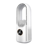 Ventoinha Elétrica de Humidificação Sem Hélices de Secretária com Seis Velocidades Ajustáveis e Função de Temporizador com Luz LED