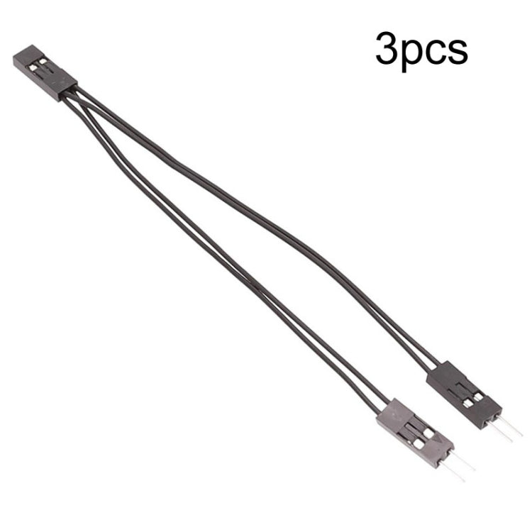 3pcs Terminal de Fio DuPont Cabo de Ligação DuPont 2.54 2Pin 1 Para 2 Fios Uma Fêmea Para Dois Machos, 10cm
