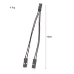 3pcs Terminal de Fio DuPont Cabo de Ligação DuPont 2.54 2Pin 1 Para 2 Fios Uma Fêmea Para Dois Machos, 10cm