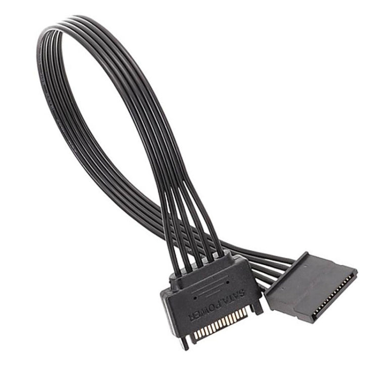 Cabo de Extensão de Alimentação SATA 15Pin Macho e Fêmea Cabo de Ligação de Energia para Disco Rígido Durável, 30cm 15Pin, 60cm 15Pin