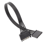 Cabo de Extensão de Alimentação SATA 15Pin Macho e Fêmea Cabo de Ligação de Energia para Disco Rígido Durável, 30cm 15Pin, 60cm 15Pin